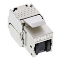 InLine® Keystone RJ45 Buchse, SNAP-In, Cat.6a, mit Staubschutz schwarz