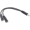 InLine® Klinken Y-Kabel, 3,5mm Klinke ST an 2x 3,5mm Klinke BU, Stereo, 0,2m