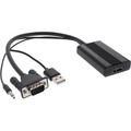 InLine Konverter VGA+Audio zu HDMI, Eingang VGA und Klinke Audio Stereo, Ausgang HDMI, inkl. USB Stromversorgung