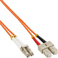 InLine LWL Duplex Kabel, LC/SC, 50/125µm, OM2, 0,5m