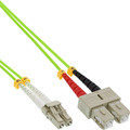 InLine LWL Duplex Kabel, LC/SC, 50/125µm, OM5, 0,5m