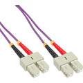 InLine® LWL Duplex Kabel, SC/SC, 50/125µm, OM4, 0,5m
