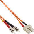 InLine LWL Duplex Kabel, SC/ST, 50/125µm, OM2, 0,5m