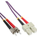 InLine® LWL Duplex Kabel, SC/ST, 50/125µm, OM4, 0,5m