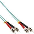 InLine® LWL Duplex Kabel, ST/ST, 50/125µm, OM3, 0,5m - 81555O