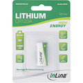InLine® Lithium High Energy Batterie, Fotobatterie CR123A, 3V 1400mAh, 1er Pack