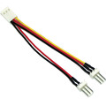 InLine® Lüfter Adapterkabel, 3pol Molex Buchse an 2x 3pol Molex Stecker, 100er Pack, bulk