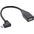 InLine® Micro-USB OTG Adapterkabel, Micro-B ST gewinkelt an USB A BU, - 31606W
