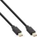 InLine® Mini DisplayPort 1.4 Kabel, Stecker / Stecker schwarz/gold, 0,5m