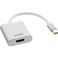 InLine Mini DisplayPort HDMI Adapterkabel Aluminium mit Audio, weiß, - 17193W