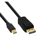 InLine® Mini DisplayPort zu DisplayPort Kabel, schwarz, 0,3m