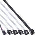 InLine® Mini SAS HD Kabel, SFF-8643 zu 4x SATA + Sideband, 0,5m