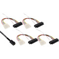 InLine® Mini SAS HD Kabel, SFF-8643 zu 4x SFF-8482 (29-pol.) + Strom, 0,5m