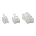 InLine® Modularstecker, 4P4C RJ10 zum Crimpen auf Flachkabel, 10er Pack