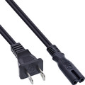 InLine Netzkabel, Netzstecker USA auf Euro 8 C7 Stecker, 0,5m