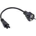 InLine Netzkabel fr Notebook, 3pol Kupplung, schwarz, 0,3m