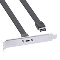 InLine® PCI Slotblende mit USB-C Buchse, USB-C zu USB 3.2 Frontpanel Key-A intern, 0,5m