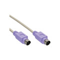InLine PS/2 Kabel, Stecker / Stecker, PC 99, Farbe Violett, 2m