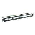 InLine® Patchfeld 24-fach, Keystone Snap-In Leerblech Patchpanel, - 76824B