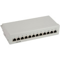 InLine® Patchfeld Cat.5e 12-fach, Tisch/Wand-Montage, lichtgrau, - 74213