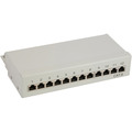 InLine® Patchfeld Cat.6 12-fach, Tisch-/Wandmontage, lichtgrau, - 76209