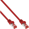 InLine® Patchkabel, S/FTP (PiMf), Cat.6, 250MHz, PVC, CCA, rot, 0,25m