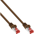 InLine® Patchkabel, S/FTP (PiMf), Cat.6, 250MHz, PVC, Kupfer, braun, - 76422K