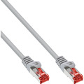 InLine® Patchkabel, S/FTP (PiMf), Cat.6, halogenfrei, Kupfer, grau, - 76933