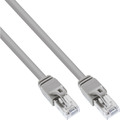 InLine Patchkabel, S/FTP (PiMf), Cat.6 zertifiziert, 250MHz, PVC, Kupfer, grau, 0,3m