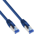 InLine® Patchkabel, S/FTP (PiMf), Cat.6A, 500MHz, halogenfrei, Kupfer, blau, 0,25m