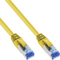 InLine® Patchkabel, S/FTP (PiMf), Cat.6A, 500MHz, halogenfrei, Kupfer, gelb, 0,25m