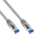 InLine® Patchkabel, S/FTP (PiMf), Cat.6A, 500MHz, halogenfrei, Kupfer, grau, 0,25m