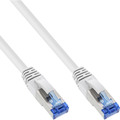 InLine® Patchkabel, S/FTP (PiMf), Cat.6A, 500MHz, halogenfrei, Kupfer, weiß, 0,25m