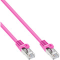 InLine® Patchkabel, SF/UTP, Cat.5e, pink, 0,25m - 72522M