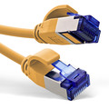 InLine® Patchkabel Slim, Cat.6A, S/FTP, TPE (LSZH) flexibel, PoE, gelb, 0,3m