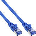 InLine® Patchkabel flach, U/FTP, Cat.6A, blau, 0,5m - 71855B