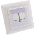 InLine® Rahmenset für 2x RJ45 Bu/LSA Einsatz 90°, Keystone SNAP-In, - 76202Z