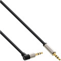 InLine® Slim Audio Kabel Klinke 3,5mm ST/ST, gewinkelt, Stereo, 0,5m