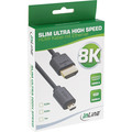 InLine® Slim Ultra High Speed HDMI Kabel, 8K4K, A St. / D St. (Micro), 0,5m