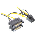 InLine® Stromadapter int., 2x SATA zu 6pol. für PCIe (PCI-Express) Grafikkarten