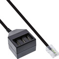 InLine® TAE Adapterkabel, RJ45 Stecker auf TAE NFN Dose, 20cm - 69942