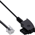 InLine TAE-F Kabel für DSL Splitter, TAE-F Stecker an Western 6/2 DEC Stecker, 2m