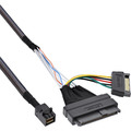 InLine U.2 Anschlusskabel, SSD mit U.2 (SFF-8639) an SFF-8643 + Strom, 0,5m