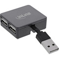 InLine® USB 2.0 4-Port Hub, USB-A Stecker auf 4x USB-A Buchse, Kabel - 33293L