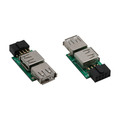 InLine® USB 2.0 Adapter, 2x Buchse A auf Pfostenanschluss - 33440I