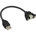 InLine USB 2.0 Adapterkabel, Buchse A auf Einbaubuchse B, 0,2m