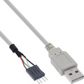 InLine® USB 2.0 Adapterkabel, Stecker A auf Pfostenanschluss, 0,40m