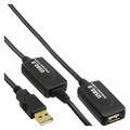 InLine® USB 2.0 Aktiv-Verlängerung, mit Signalverstärkung Repeater, Stecker A an Buchse A, 15m