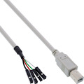InLine USB 2.0 Anschlusskabel, Stecker B auf Pfostenanschluss, 0,4m