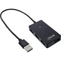 InLine® USB 2.0 Hub, 4 Port, schwarz, mit USB DC Kabel, Kabel 30cm - 33293I